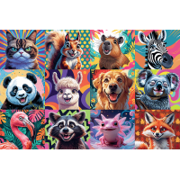 TREFL Puzzle Veselé zvieracie portréty 300 dielikov