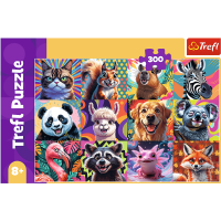 TREFL Puzzle Veselé zvieracie portréty 300 dielikov