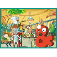 TREFL Puzzle Zvrátený svet Ricka a Mortyho 4x250 dielikov