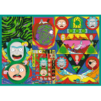 TREFL Puzzle Zvrátený svet Ricka a Mortyho 4x250 dielikov