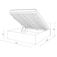Posteľ PANAMA 200x120 cm - biela/dub craft