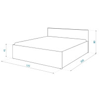 Posteľ PANAMA 200x120 cm - dub craft