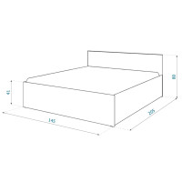 Posteľ PANAMA 200x140 cm - dub craft