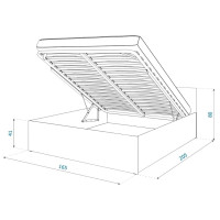 Posteľ PANAMA 200x160 cm - biela/dub craft