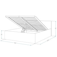 Posteľ PANAMA 200x160 cm - dub craft/biela