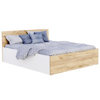Posteľ PANAMA 200x140 cm - biela/dub craft