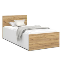 Posteľ PANAMA 200x90 cm - biela/dub craft