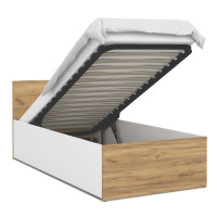 Posteľ PANAMA 200x90 cm - biela/dub craft