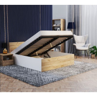 Posteľ PANAMA 200x120 cm - biela/dub craft