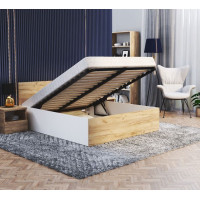 Posteľ PANAMA 200x120 cm - biela/dub craft