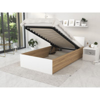 Posteľ PANAMA 200x90 cm - dub craft/biela