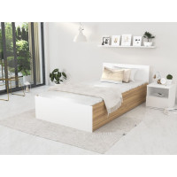 Posteľ PANAMA 200x90 cm - dub craft/biela