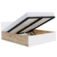 Posteľ PANAMA 200x140 cm - dub craft/biela