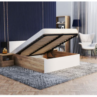 Posteľ PANAMA 200x140 cm - dub craft/biela