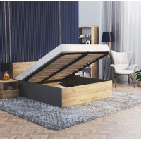 Posteľ PANAMA 200x140 cm - šedá/dub craft