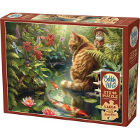 COBBLE HILL Puzzle Mačka a Koi kapry XL 275 dielikov