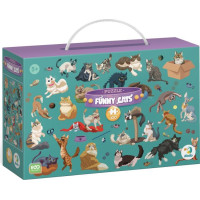 DODO Puzzle Zábavné mačky 100 dielikov