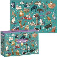 DODO Puzzle Zábavné mačky 100 dielikov