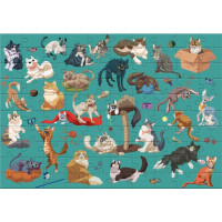 DODO Puzzle Zábavné mačky 100 dielikov