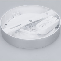 Solight LED mini panel kúpeľňový 2v1, 3CCT, podhľadový / prisadený, 12W, 1020lm, IP54, strieborná, okrúhly