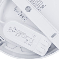 Solight LED mini panel kúpeľňový 2v1, 3CCT, podhľadový / prisadený, 12W, 1020lm, IP54, strieborná, okrúhly