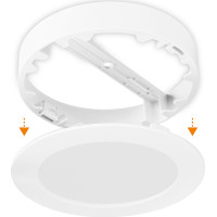 Solight LED mini panel kúpeľňový 2v1, 3CCT, podhľadový / prisadený, 12W, 1020lm, IP54, biela, okrúhly