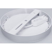 Solight LED mini panel kúpeľňový 2v1, 3CCT, podhľadový / prisadený, 18W, 1530lm, IP54, strieborná, okrúhly