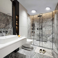 Solight LED mini panel kúpeľňový 2v1, 3CCT, podhľadový/prisadený, 18W, 1530lm, IP54, biela, okrúhly