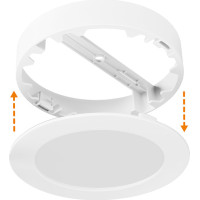 Solight LED mini panel kúpeľňový 2v1, 3CCT, podhľadový/prisadený, 18W, 1530lm, IP54, biela, okrúhly