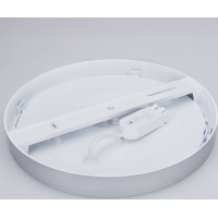 Solight LED mini panel kúpeľňový 2v1, 3CCT, podhľadový / prisadený, 24W, 2040lm, IP54, strieborná, okrúhly