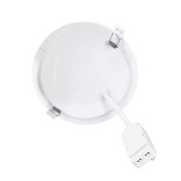 Solight LED mini panel kúpeľňový 2v1, 3CCT, podhľadový / prisadený, 24W, 2040lm, IP54, strieborná, okrúhly