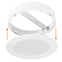 Solight LED mini panel kúpeľňový 2v1, 3CCT, podhľadový / prisadený, 24W, 2040lm, IP54, biela, okrúhly