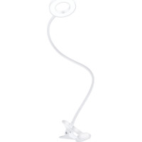 Solight LED stmievateľná stolná lampička s klipom biela, 300lm, nastaviteľná teplota svetla, USB