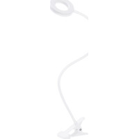 Solight LED stmievateľná stolná lampička s klipom biela, 300lm, nastaviteľná teplota svetla, USB