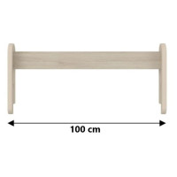 Odnímateľná zábrana k detskej posteli MAX - 1x dlhá + 1x krátka - biela - 193 cm