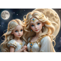 ALIPSON Puzzle Mère et Fille: La Lune et le Soleil 2x500 dielikov