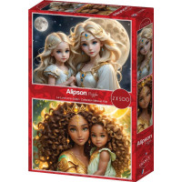 ALIPSON Puzzle Mère et Fille: La Lune et le Soleil 2x500 dielikov