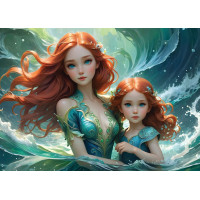 ALIPSON Puzzle Mère et Fille: L'Eau et le Feu 2x500 dielikov