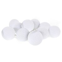 Bavlnené svietiace guličky LED 10 ks - biele