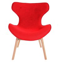 Dizajnová retro stolička Fox - červená