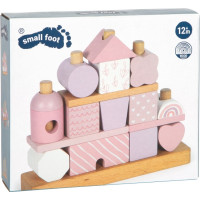 small foot Nasadzovanie na tyč Domček ružový
