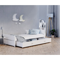 Detská posteľ so šuplíkom TYMON - 200x90 cm - biela