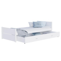 Detská posteľ so šuplíkom TYMON - 200x90 cm - biela/dub craft