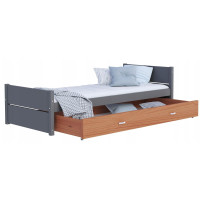 Detská posteľ so šuplíkom TYMON - 200x90 cm - šedá/dub craft