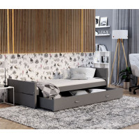 Detská posteľ so šuplíkom TYMON - 200x90 cm - šedá
