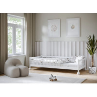 Detská Montessori posteľ z masívu borovice STEVE - 200x90 cm - BIELA