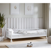 Detská Montessori posteľ z masívu borovice STEVE - 180x80 cm - BIELA