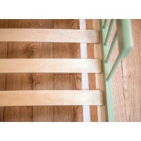Detská Montessori posteľ z masívu borovice STEVE - 180x80 cm - OLIVOVO ZELENÁ