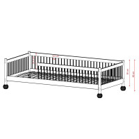 Detská Montessori posteľ z masívu borovice STEVE - 180x80 cm - OLIVOVO ZELENÁ