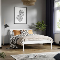Detská posteľ z masívu borovice TINA - 200x120 cm - BIELA